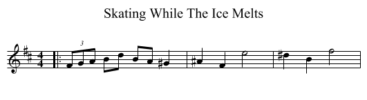 Skating While The Ice Melts - staff notation