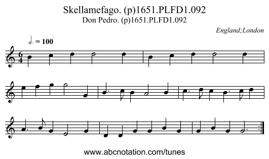 Skellamefago. (p)1651.PLFD1.092 - staff notation