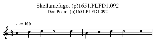 Skellamefago. (p)1651.PLFD1.092 - staff notation