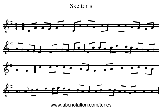 Skelton's - staff notation