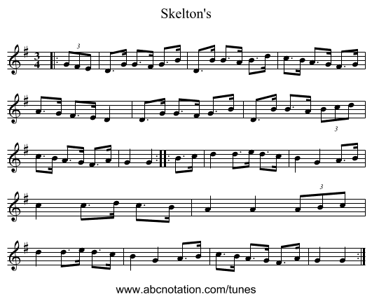 Skelton's - staff notation