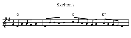 Skelton's - staff notation