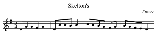 Skelton's - staff notation
