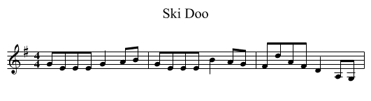 Ski Doo - staff notation