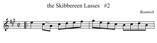 Skibbereen Lasses   #2, the  - staff notation
