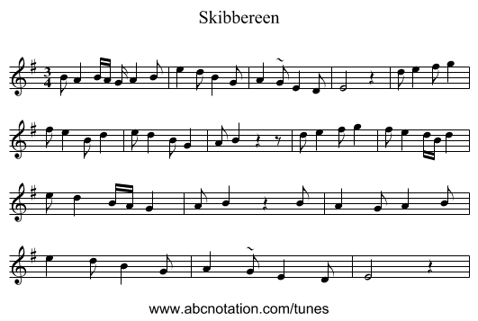 Skibbereen - staff notation