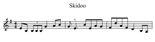 Skidoo - staff notation
