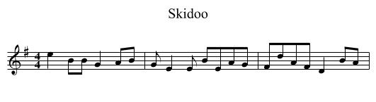 Skidoo - staff notation