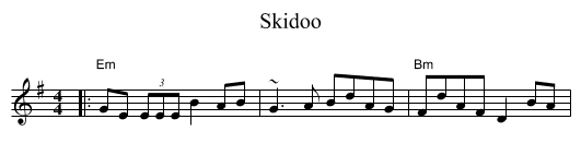 Skidoo - staff notation