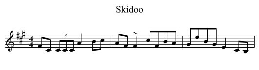 Skidoo - staff notation