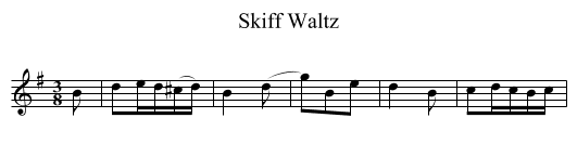 Skiff Waltz - staff notation