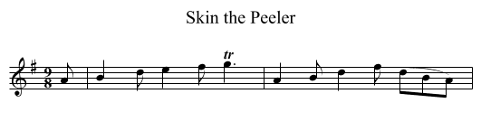 Skin the Peeler - staff notation