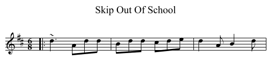 Skip Out Of School - staff notation