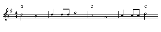 Skip to my Lou - staff notation