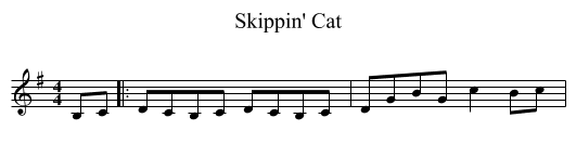 Skippin' Cat - staff notation