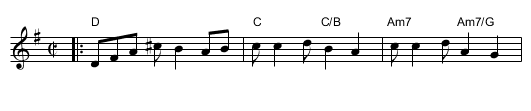 Skippin' Jenny - staff notation