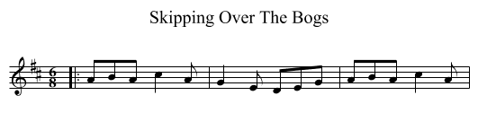 Skipping Over The Bogs - staff notation