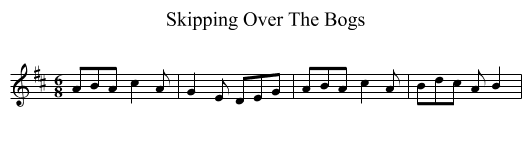Skipping Over The Bogs - staff notation