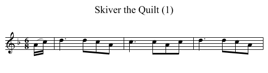 Skiver the Quilt (1) - staff notation