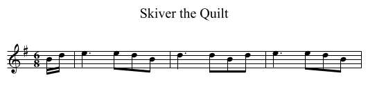 Skiver the Quilt - staff notation