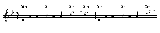 Skogsblommor - staff notation
