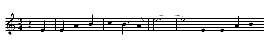 Skovblomster - staff notation