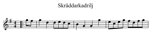 Skräddarkadrilj - staff notation