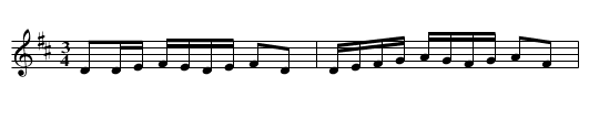 Skr&auml;ddarpolska - staff notation