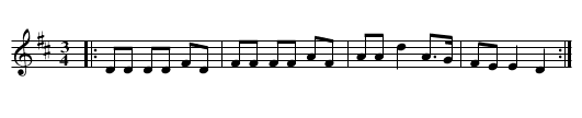 Skräddarpolskan - staff notation