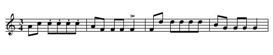 Skrattpolskan - staff notation