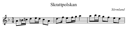 Skrattpolskan - staff notation