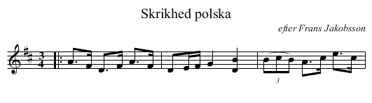 Skrikhed polska - staff notation