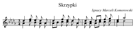 Skrzypki - staff notation