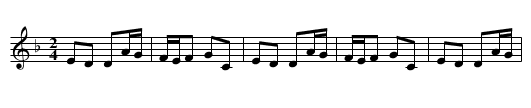 Skudrinka - staff notation