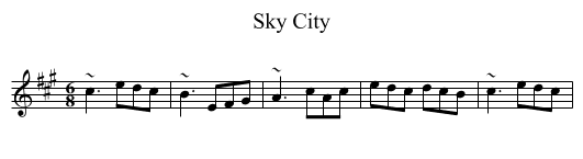 Sky City - staff notation