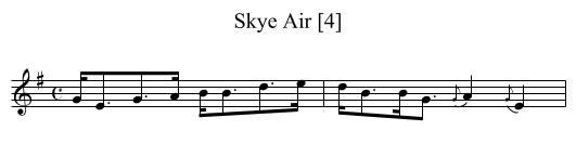 Skye Air [4] - staff notation