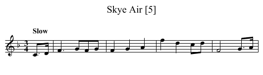 Skye Air [5] - staff notation