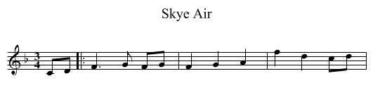 Skye Air - staff notation