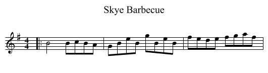 Skye Barbecue - staff notation