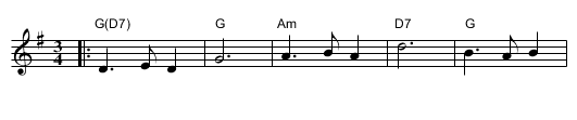 Skye Boat Song    [G] - staff notation