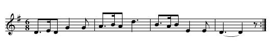 Skye Boat Song (in G) - staff notation