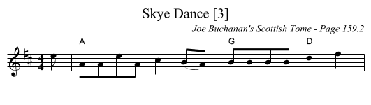 Skye Dance [3] - staff notation