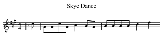 Skye Dance - staff notation