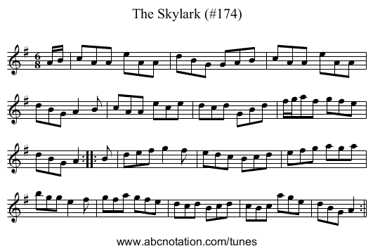 Skylark (#174), The - staff notation