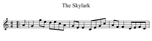 Skylark, The  - staff notation