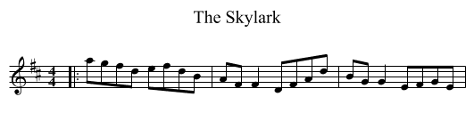 Skylark, The  - staff notation