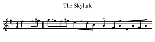 Skylark, The  - staff notation