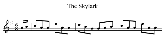 Skylark, The  - staff notation