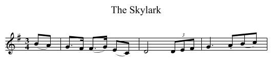 Skylark, The  - staff notation