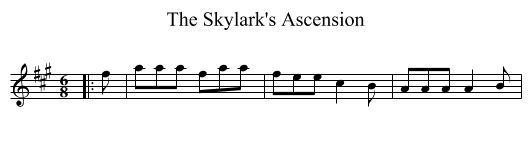 Skylark's Ascension, The  - staff notation